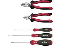 Wiha Gereedschapset monteur schroevendraaiers, zijkniptang, combinatietang 5-delig in etui (30824)