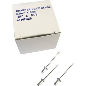 kunzer Blindniete (Ø x L) 3.2mm x 6.0mm 40St.