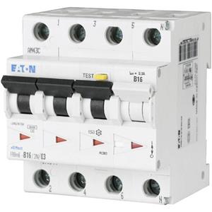 eaton FI-Schutzschalter/Leitungsschutzschalter 4polig 10A 0.03A 415 V/AC