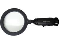 kunzer Handlupe mit LED-Beleuchtung Linsengröße: (Ø) 90mm Schwarz