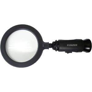 kunzer Handlupe mit LED-Beleuchtung Linsengröße: (Ø) 90mm Schwarz