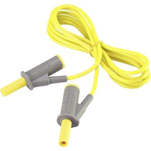 Veiligheidsmeetsnoer [Banaanstekker 4 mm - Banaanstekker 4 mm] 1.5 m Geel Voltcraft MSB-501