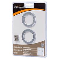 Storemax handgreep rond metaal zilver 2 stuks