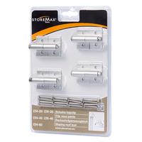 Storemax clip schuine kap metaal zilver 4 stuks