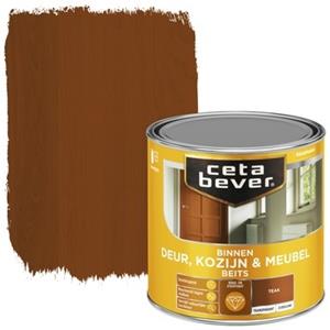 CetaBever binnenbeits deur, kozijn en meubel transparant teak zijdeglans 250 ml