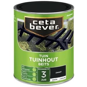 CetaBever tuinhoutbeits dekkend zwart zijdeglans 750 ml