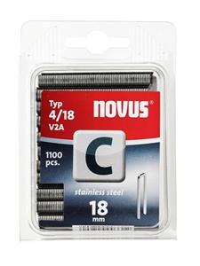 novus Nieten Smalrug C 4/18 mm RVS - 1100 Stuks