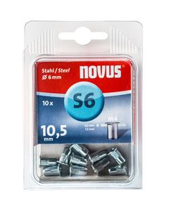 novus Popnagelmoer M4 X 10.5 mm Staal - 10 Stuks