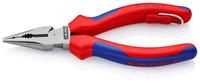 Knipex Spitzkombizange mit Sicherungsöse poliert mit Mehrkomponenten-Hüllen 145 mm - 08 22 145 T BK