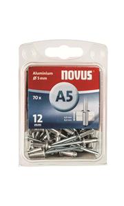 novus Blindniete (Ø x L) 5mm x 12mm Aluminium Aluminium 70St.