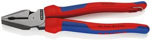 Knipex Kraft-Kombizange mit Sicherungsöse mit Mehrkomponenten-Hüllen 225 mm - 02 02 225 T BK