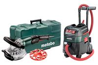 Renovierungsschleifer RSEV 19-125 RT + AllessaugerASR 35 M ACP Set (691001000); Kunststoffkoffer - METABO
