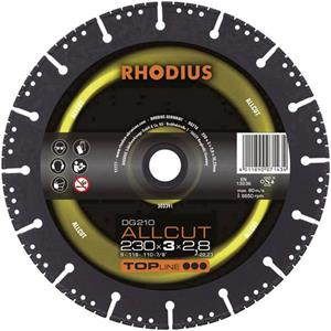 Rhodius 303390 TOPline lll DG210 Allcut Diamantdoorslijpschijf - 180 x 22,23 x 3mm - Universeel