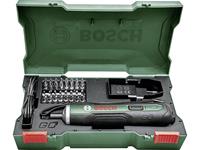 BOSCH Akku-Schraubendreher PushDrive inkl 32-tlg Bohreinsatz-Set + Micro-USB-Lader