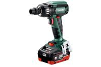 Metabo SSW 18 LTX 400 BL 18V LiHD Accu Slagmoersleutel Set (2x 5.5Ah Accu) In MetaBOX - 400Nm - 1/2"- Koolborstelloos