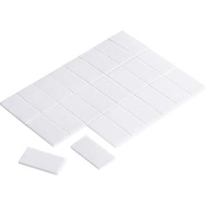 TRU Components Dubbelzijdige kleefpads Wit (l x b) 25 mm x 13 mm Inhoud: 24 stuks