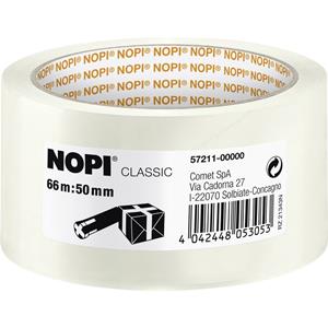 NOPI Verpackungsklebeband Classic, 50 mm x 66 m, transparent