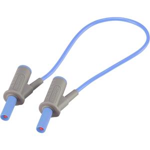 Veiligheidsmeetsnoer [Banaanstekker 4 mm - Banaanstekker 4 mm] 0.25 m Blauw Voltcraft MSB-501