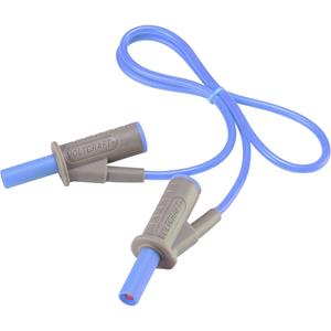 Hochflexible Sicherheits-Messleitung [Lamellenstecker 4mm - Lamellenstecker 4 mm] 0.50m Blau MSB-501 X958651 - Voltcraft