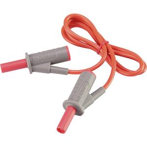 Veiligheidsmeetsnoer [Banaanstekker 4 mm - Banaanstekker 4 mm] 0.75 m Rood Voltcraft MSB-501