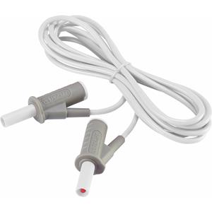 Veiligheidsmeetsnoer [Banaanstekker 4 mm - Banaanstekker 4 mm] 2 m Wit Voltcraft MSB-501