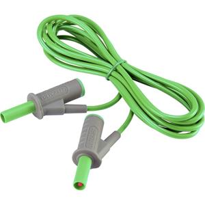 Veiligheidsmeetsnoer [Banaanstekker 4 mm - Banaanstekker 4 mm] 2 m Groen Voltcraft MSB-501