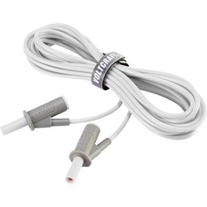 Veiligheidsmeetsnoer [Banaanstekker 4 mm - Banaanstekker 4 mm] 5 m Wit Voltcraft MSB-501