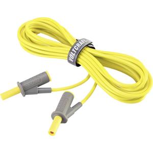 Voltcraft MSB-501 Veiligheidsmeetsnoer [Banaanstekker 4 mm - Banaanstekker 4 mm] 5.00 m Geel 1 stuk(s)