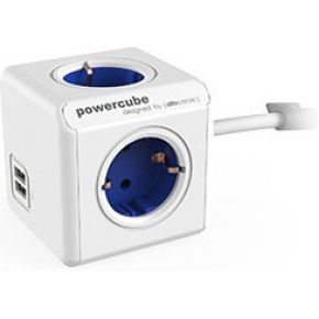 Allocacoc PowerCube Extended USB Blue 1,5m cable