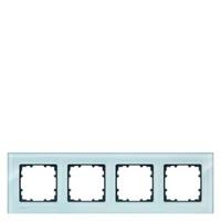 Siemens Schalterprogramm 4fach Rahmen Delta Glas satiniert 5TG1204