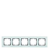 Siemens Schalterprogramm 5fach Rahmen Delta Glas satiniert 5TG1205