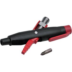 NWS 2005-5-SB Schaltschrankschlüssel Zinkdruckguss, Kunststoff Schwarz, Rot D674701