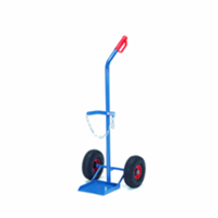 fetra - Stahlflaschenkarre 51102, Luftreifen, für 2 Flaschen, Tragkraft 100kg