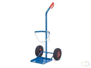 fetra - Stahlflaschenkarre 51122, Luftreifen, für 1 Flasche, Tragkraft 100kg
