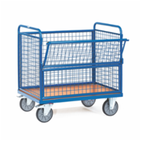 FETRA Gaaswandwagen 2773 - 500 kg, stalen buis en gelast profielstaal, draadgaas 50 x 50 x 4 mm ingelast - Laadvlak 1.200 x 800 mm