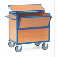 Fetra Holzkastenwagen mit Wänden, Boden und Dach aus Holz 1200x800