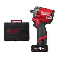 Milwaukee M12 FIWF12-422X 12V Li-Ion Accu slagmoersleutel set (1x 2.0Ah + 1x 4.0Ah accu) in HD Box - 339Nm - 1/2" - koolborstelloos