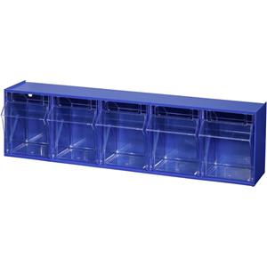 allit VarioPlus ProFlip 5 Klappkasten-Magazin (B x H x T) 600 x 165 x 135mm Blau, Transparent