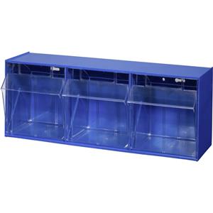 allit VarioPlus ProFlip 3 Klappkasten-Magazin (B x H x T) 600 x 240 x 200mm Blau, Transparent