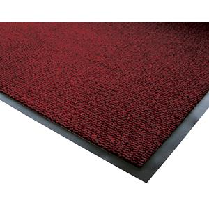 Schmutzfangmatte für innen, Flor aus Polypropylen Breite 1200 mm, pro lfd. m schwarz / rot