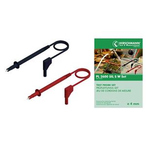 skshirschmann SKS Hirschmann PL 2600 SIL S W SET Veiligheidsmeetsnoerenset [4mm-stekker - 4mm-stekker] 1.00 m Rood, Zwart 1 stuk(s)