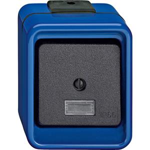 Schneider 370675 - Two-way switch surface mounted blue 370675, special offer