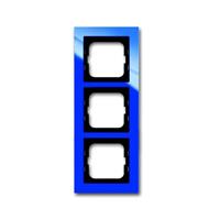Busch-Jaeger Abdeckrahmen 1723-288, blau - Busch-Jaeger 1723-288, Blau, Glänzend, Schraubenlos, Busch-Jaeger, Busch-Axcent, 91 mm