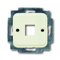 Busch-Jaeger Busch-duro 2000 SI centraalplaat voor 1 Modular Jack connector met draagring, crèmewit