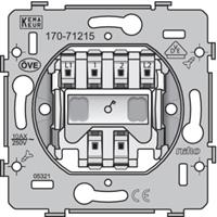 dubbelpolige schakelaar 10A 250V met insteekklemmen incl. wip creme