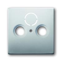 Busch-Jaeger Pure Stainless Steel centraalplaat voor standaard antennecontactdoos, edelstaal