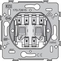 Niko dubbele wisselschakelaar 10A 250V met insteekklemmen incl. wip creme