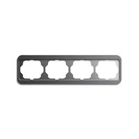 Busch-Jäger ALPHA Rahmen 4f platin matt horizontal Metall geeignet für Unterputz-Installation Aluminium - BUSCH-JAEGER