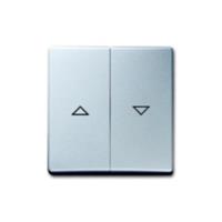 Busch-Jaeger Abdeckung Jalousie-Schalter Allwetter 44 (IP44) Weißaluminium (RAL 9006), Aluminium 2C