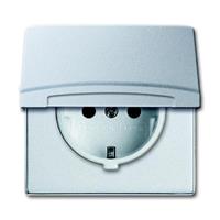 Busch-Jaeger Schuko-Steckdoseneinsatz IP44 alusil 20 EUGK-33-101